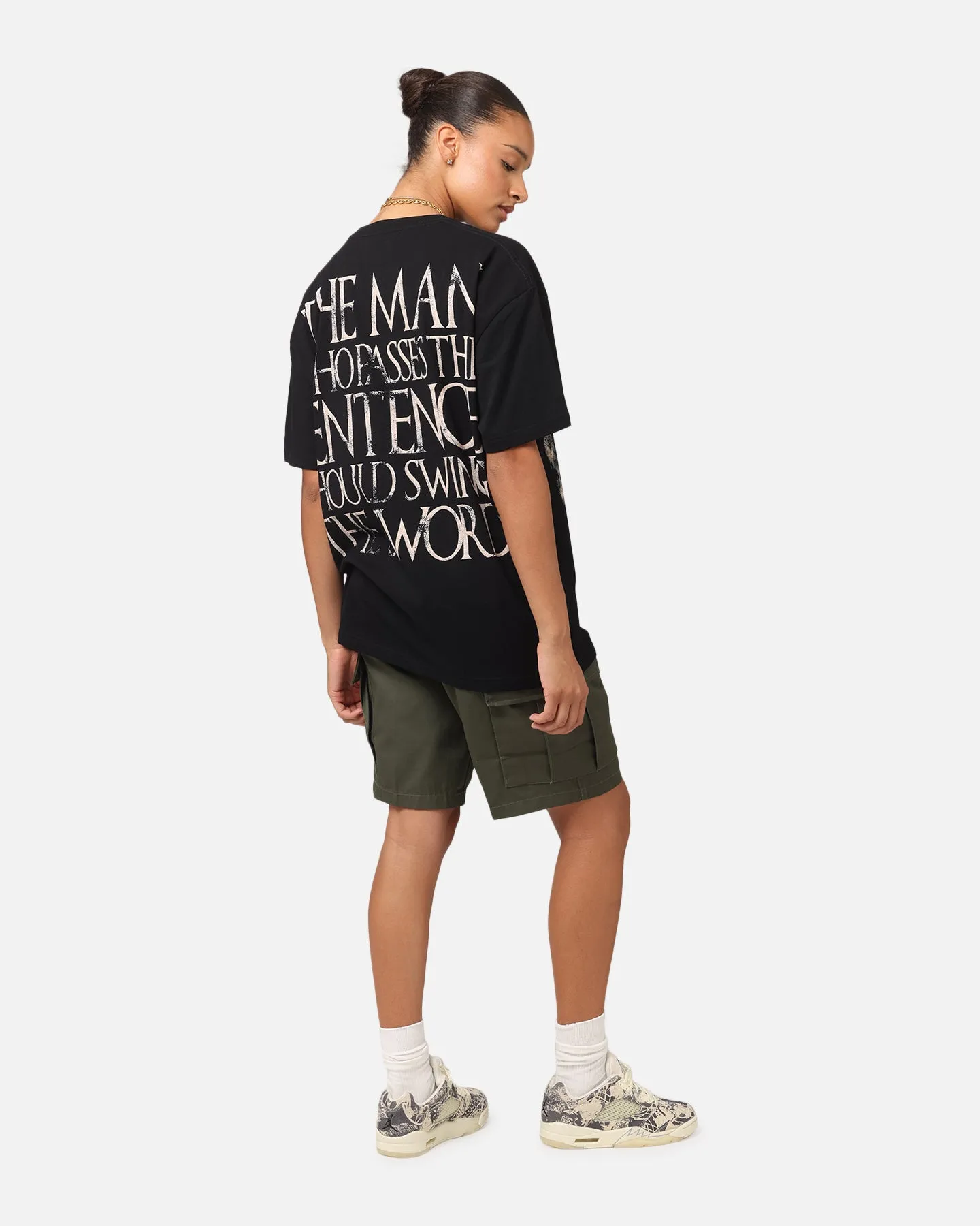 Casual Comfort Wear Comfy All-Day Goat Crew X Game Of Thrones Ned Stark Heavy T-Shirt Black