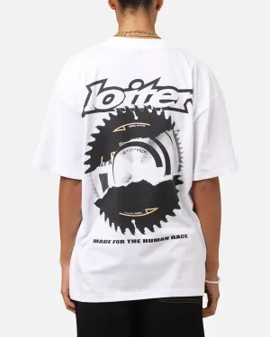 Loiter Saw Blade Drop T-Shirt White City Fashion Simple and Comfortable