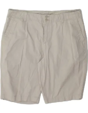 EDDIE BAUER Womens High Waist Chino Shorts US 14 XL W34  Beige Cotton quick-drying Motion Ready