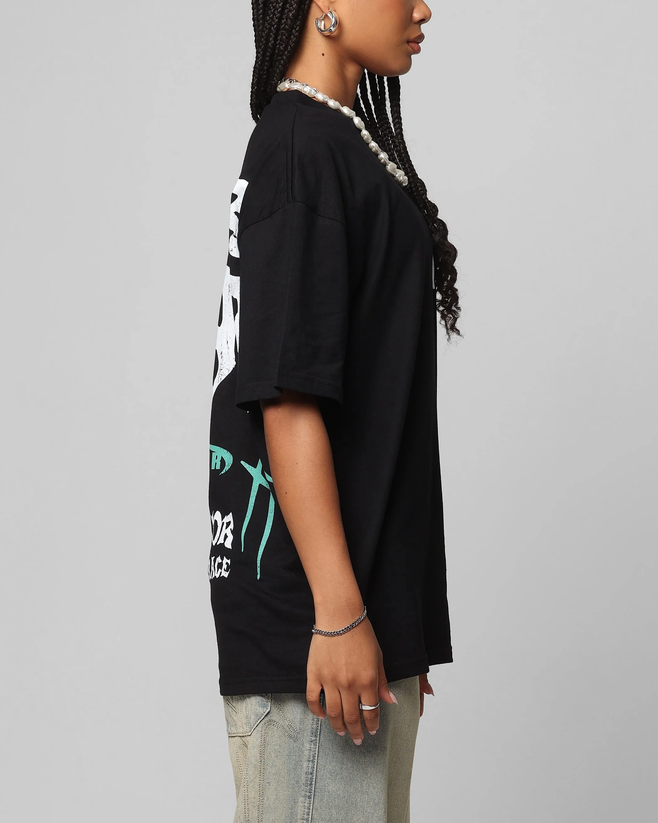 Loiter Staple Logo Drop T-Shirt Black Effortless Style oversized but not shapeless