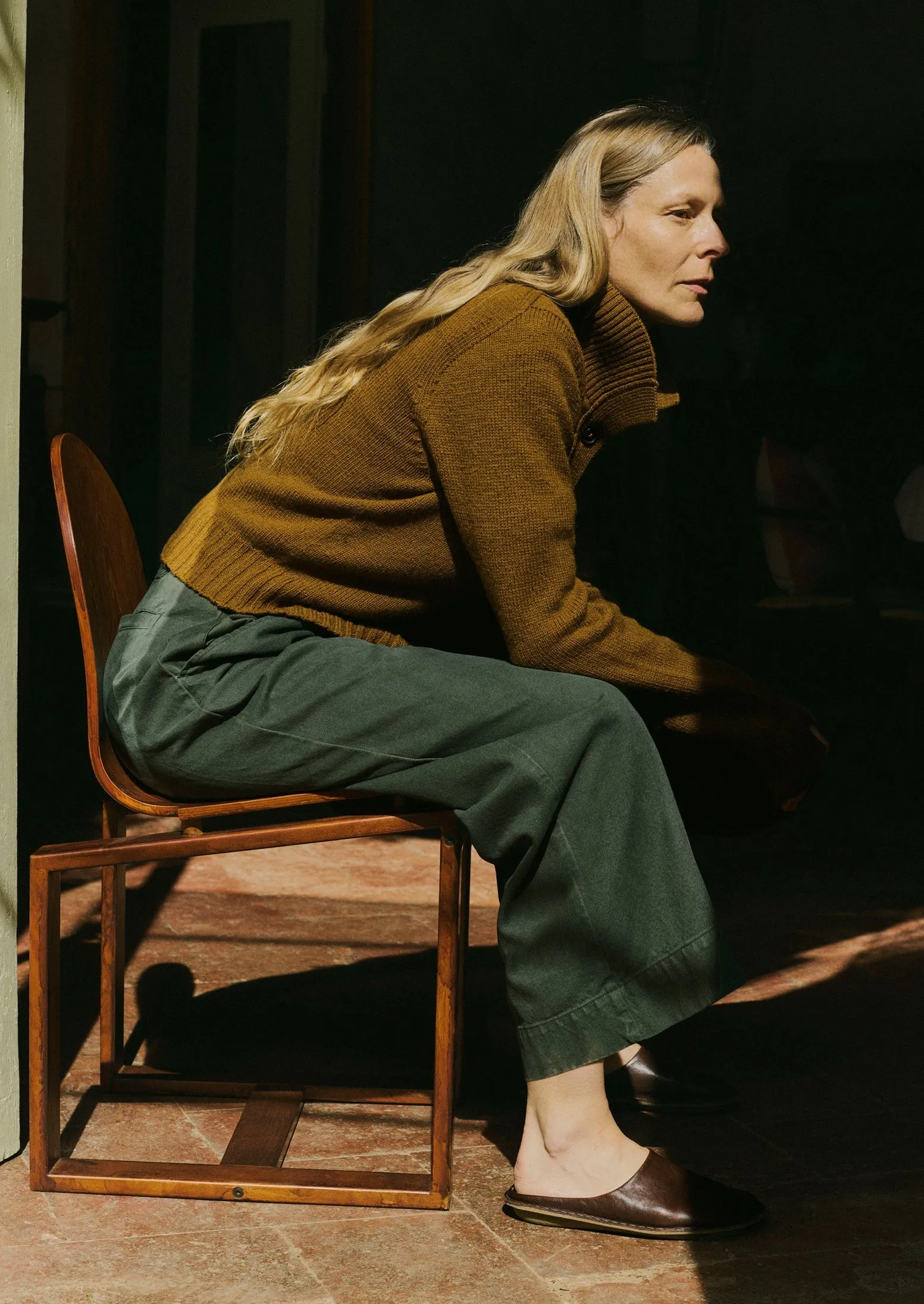 Cotton Canvas Pleat Front Pants | Dark Olive TearResistantMaterial breath easy