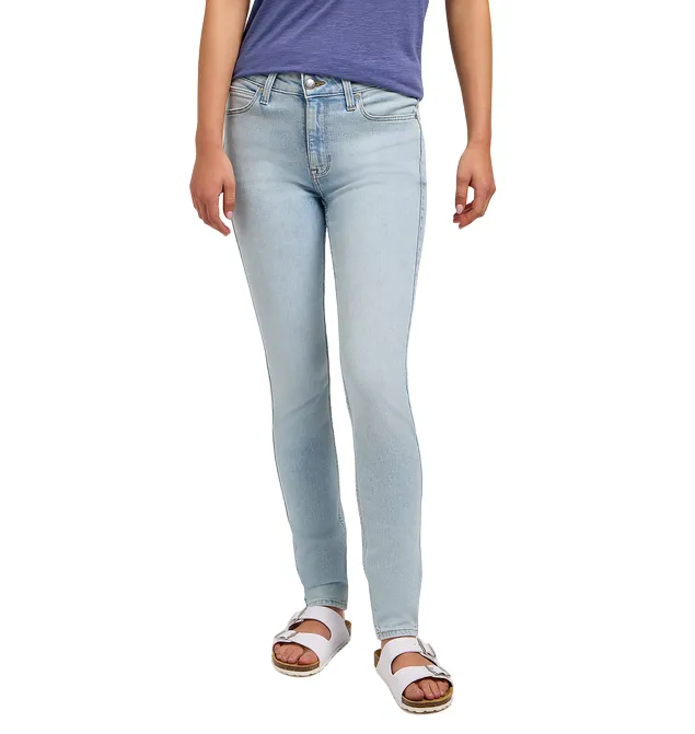 Lee pantalone jeans a vita alta da donna Scarlett 112348997 blu chiaro Party Look Weekend Warrior