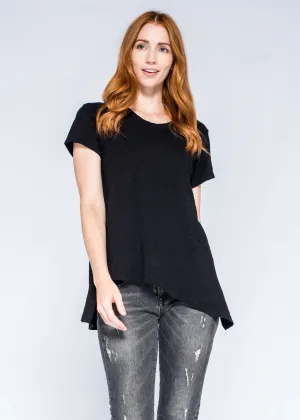 Airflow Ventilation System LowImpact Manufacturing Shrunken Scoop Neck Short Sleeve Tee Double Slit Hem