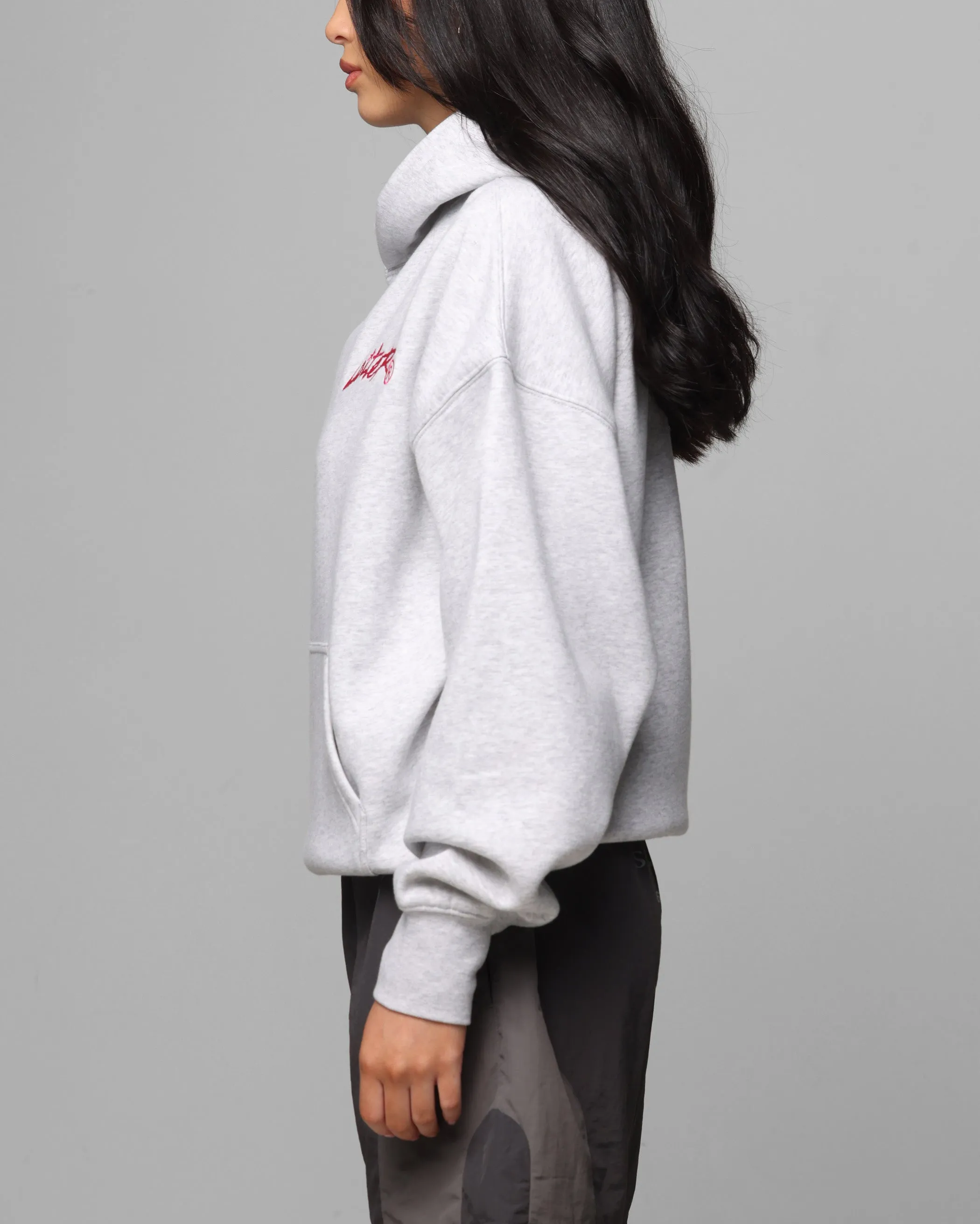 Anti Pilling Treatment Loiter Chenille Premium Hoodie Grey Marle