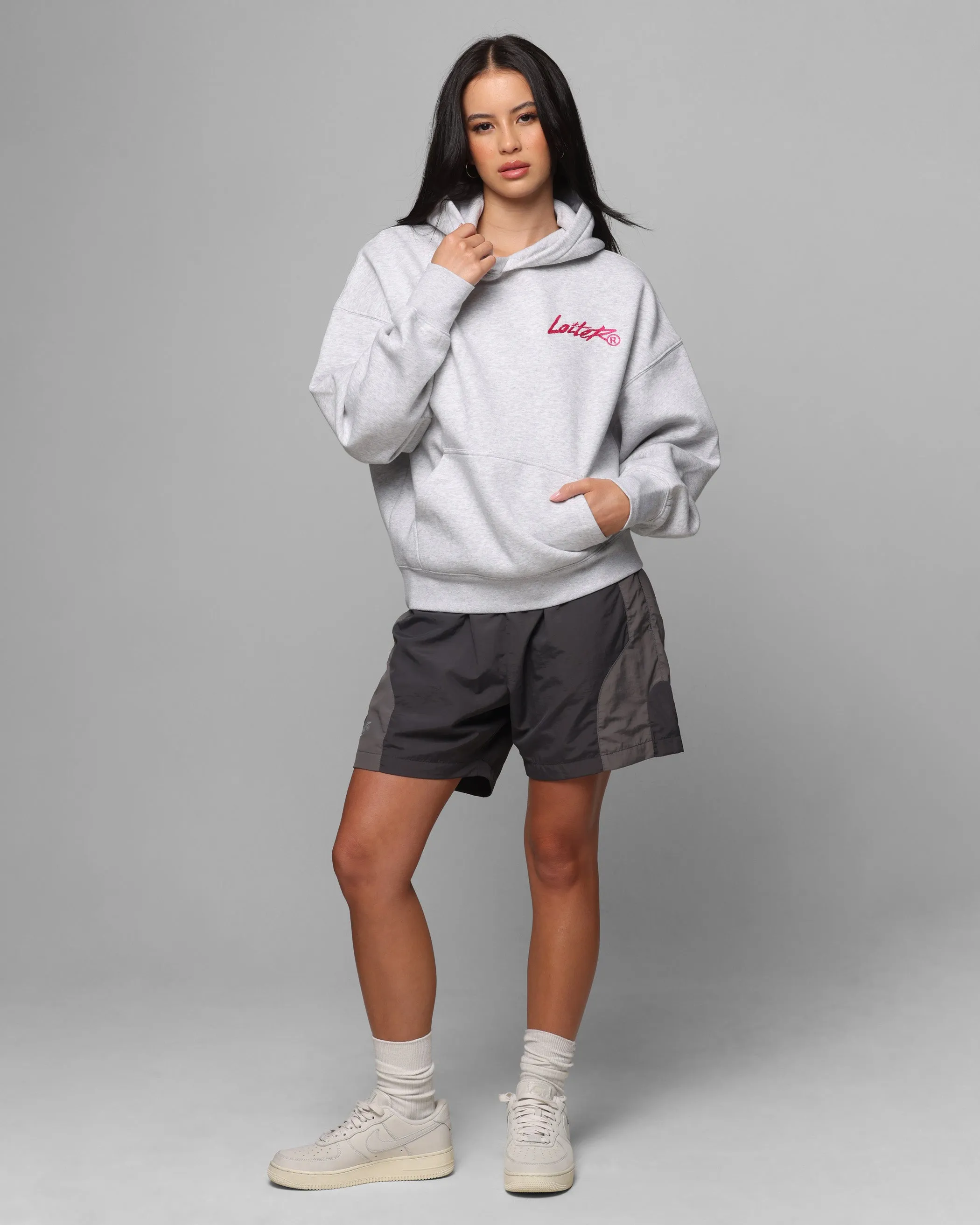 Loiter Chenille Premium Hoodie Grey Marle Sweat Resistant Interior