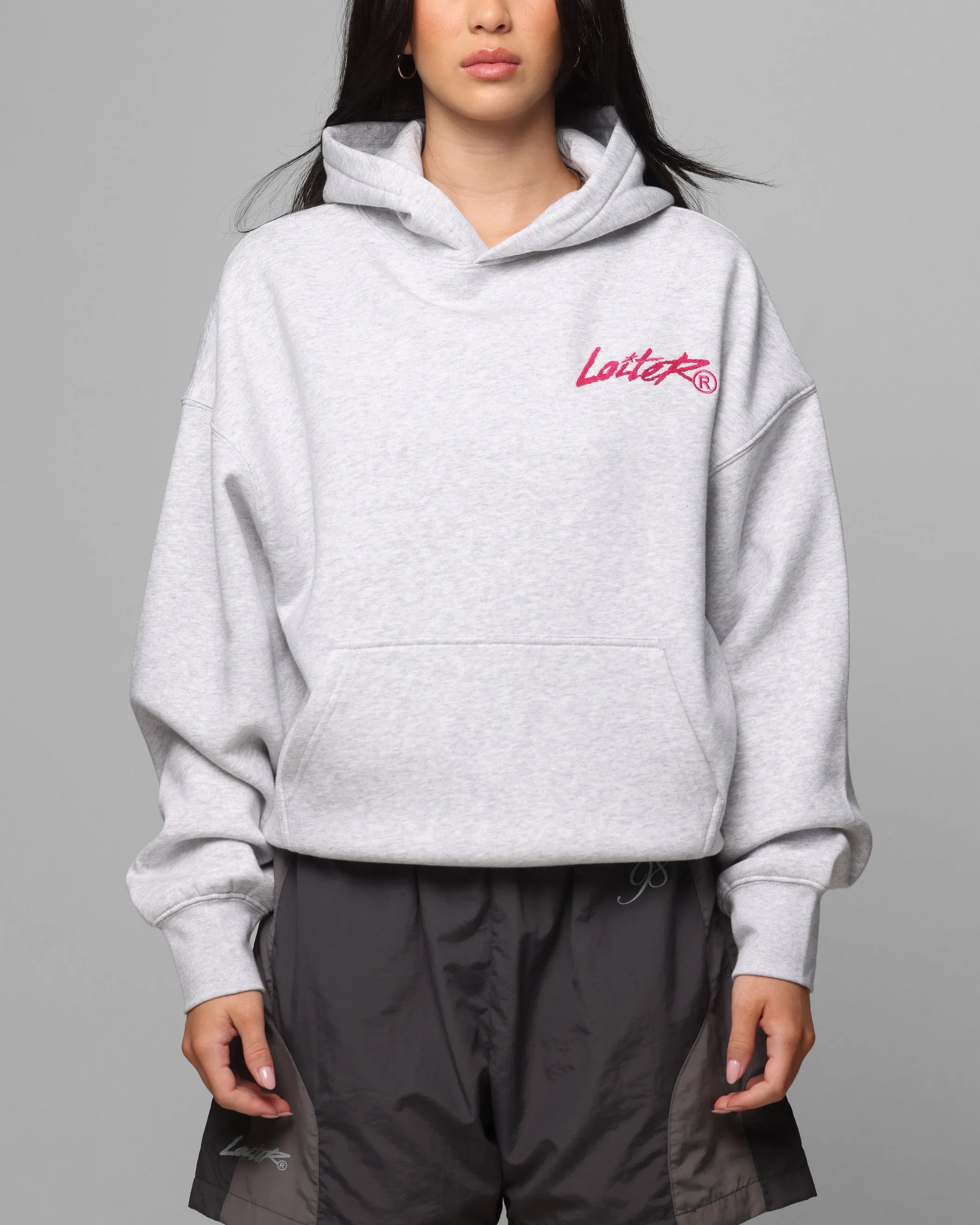 Loiter Chenille Premium Hoodie Grey Marle Flexible Hood Structure Soft Inner Lining