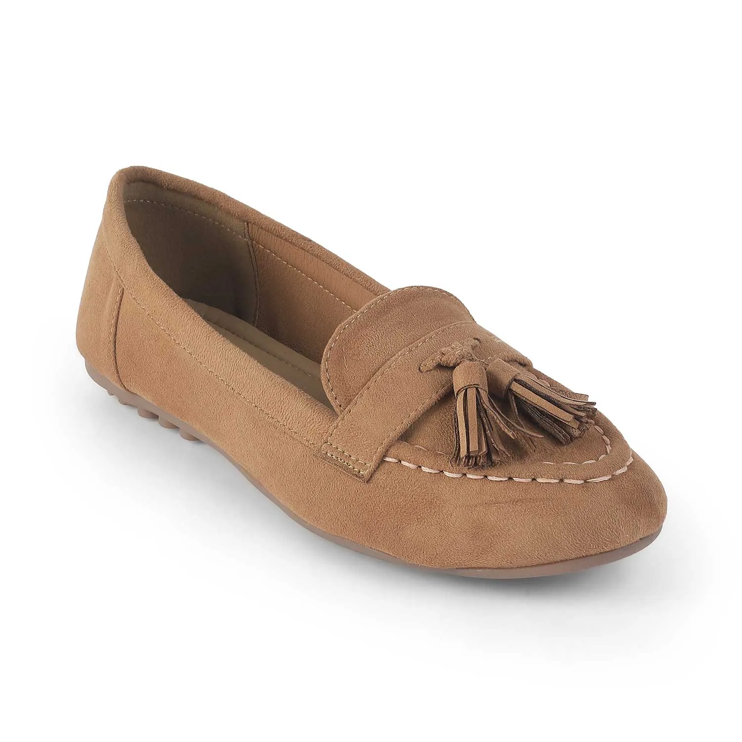 Tresmode Jonum Camel Women's Dress Tassel Loafers Solid Choice