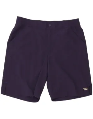L.L.BEAN Womens Chino Shorts US 14 XL W36 Navy Blue Polyester Performance Ready