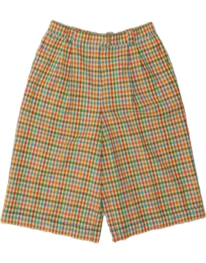 Formal Wear Mid - rise HMC Womens High Waist Chino Shorts UK 16 Large W32  Multicoloured Check