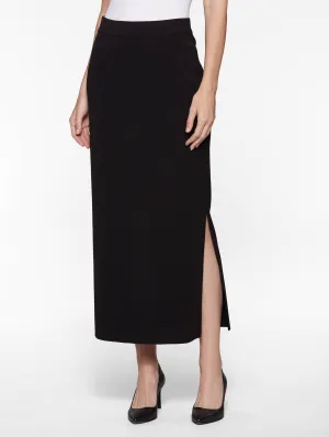 36" Straight Mylana Knit Skirt - True Fit Split hem Creative Fashion