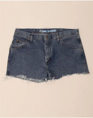 WRANGLER Womens Denim Shorts W36 XL Blue Cotton Flexible Wear