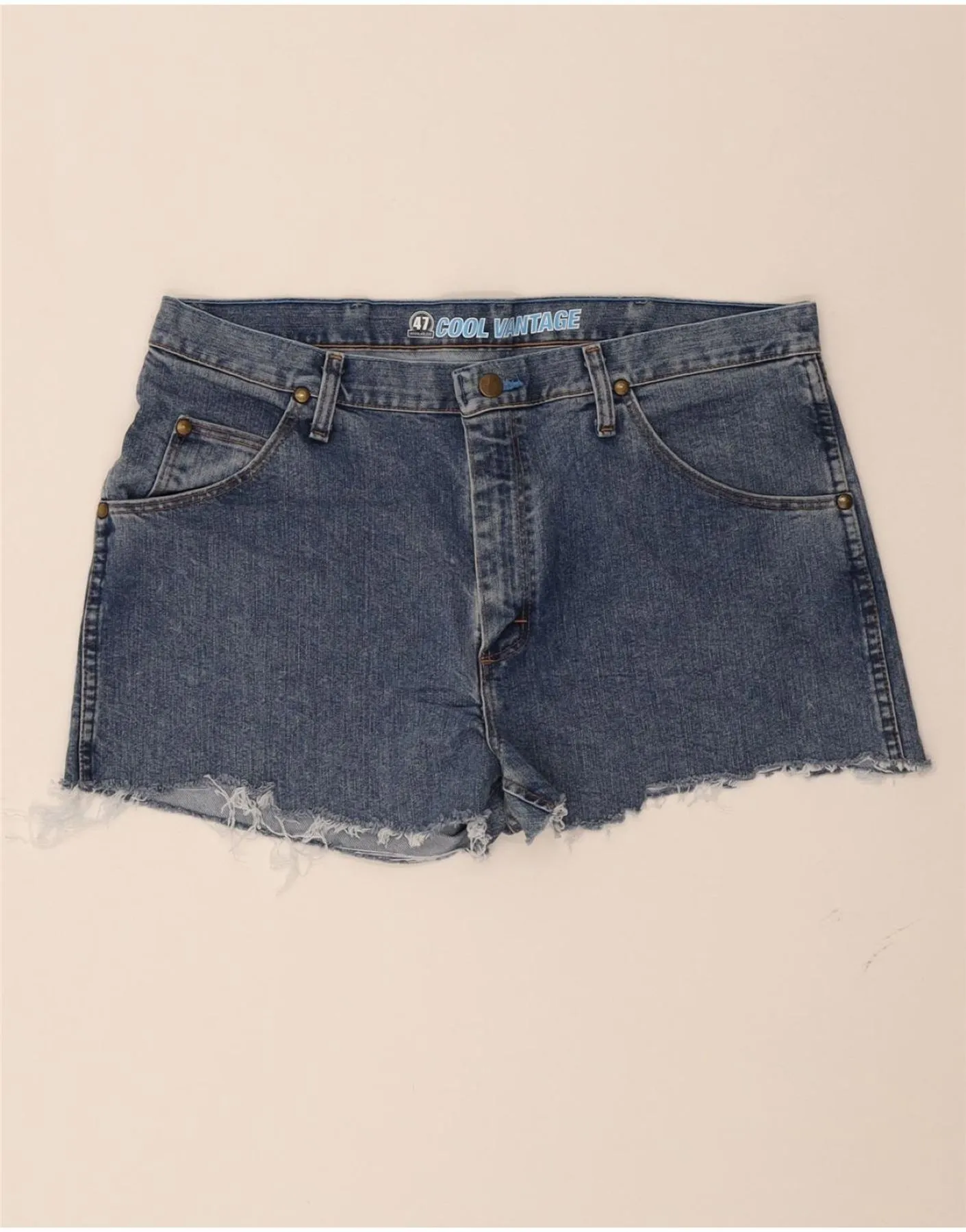 WRANGLER Womens Denim Shorts W36 XL Blue Cotton Flexible Wear
