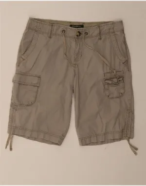 EDDIE BAUER Womens Cargo Shorts US 6 Medium W32  Grey Cotton Relaxed Fit Design Timeless Look