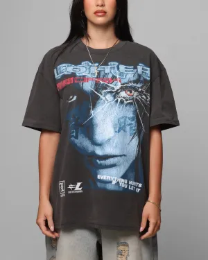 Loiter Project Dark Vintage T-Shirt Black Wash Anti Pill Surface