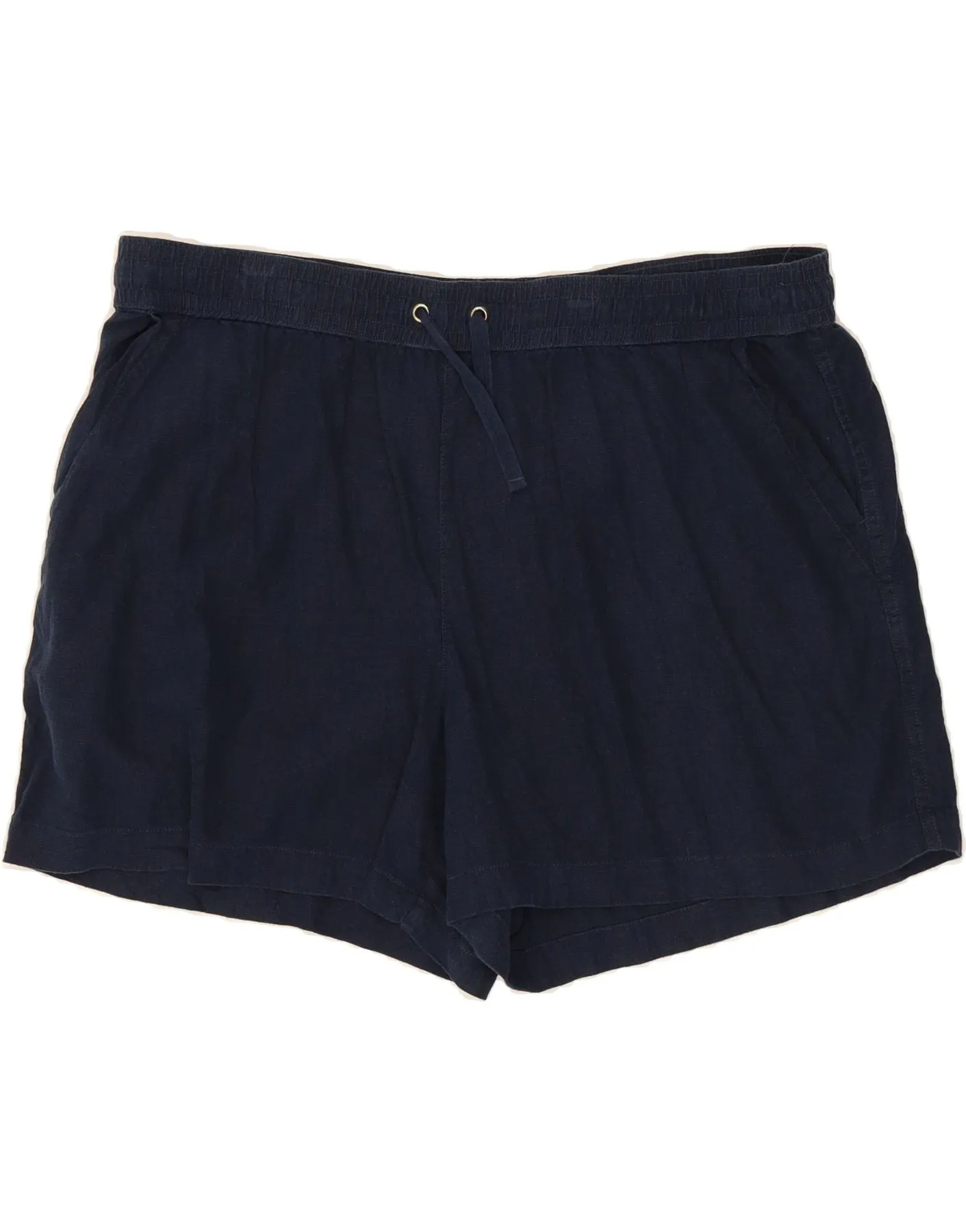 High-Performance Fit NAUTICA Womens Chino Shorts 2XL W40 Navy Blue Linen