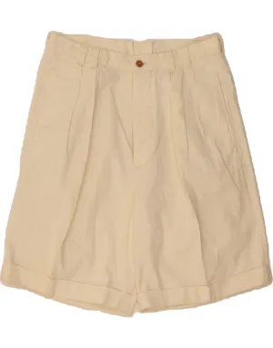 OUTRAGE Womens Pegged Chino Shorts UK 16 Large W28 Beige summer shorts Snag Free Fabric Technology