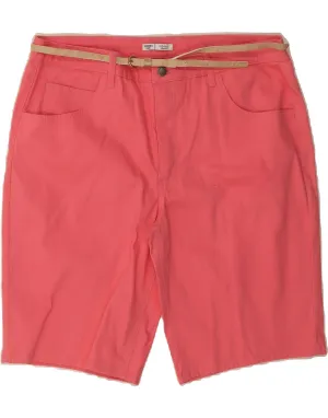Warm Days LEE Womens Mid Rise Bermuda Shorts US 18 2XL W36 Pink Cotton