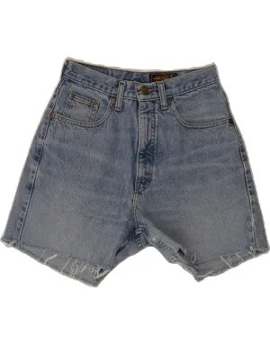 EDDIE BAUER Womens High Waist Denim Shorts US 6 Medium W24 Blue Cotton Comfort Stretch Fit