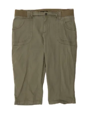 LEE Womens Relaxed Fit Bermuda Shorts US 12 Large W34 Green Cotton Versatile Layering Roomy Comfort