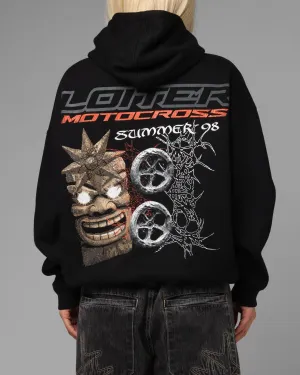 Cozy Loiter Summer Motocross Hoodie Black
