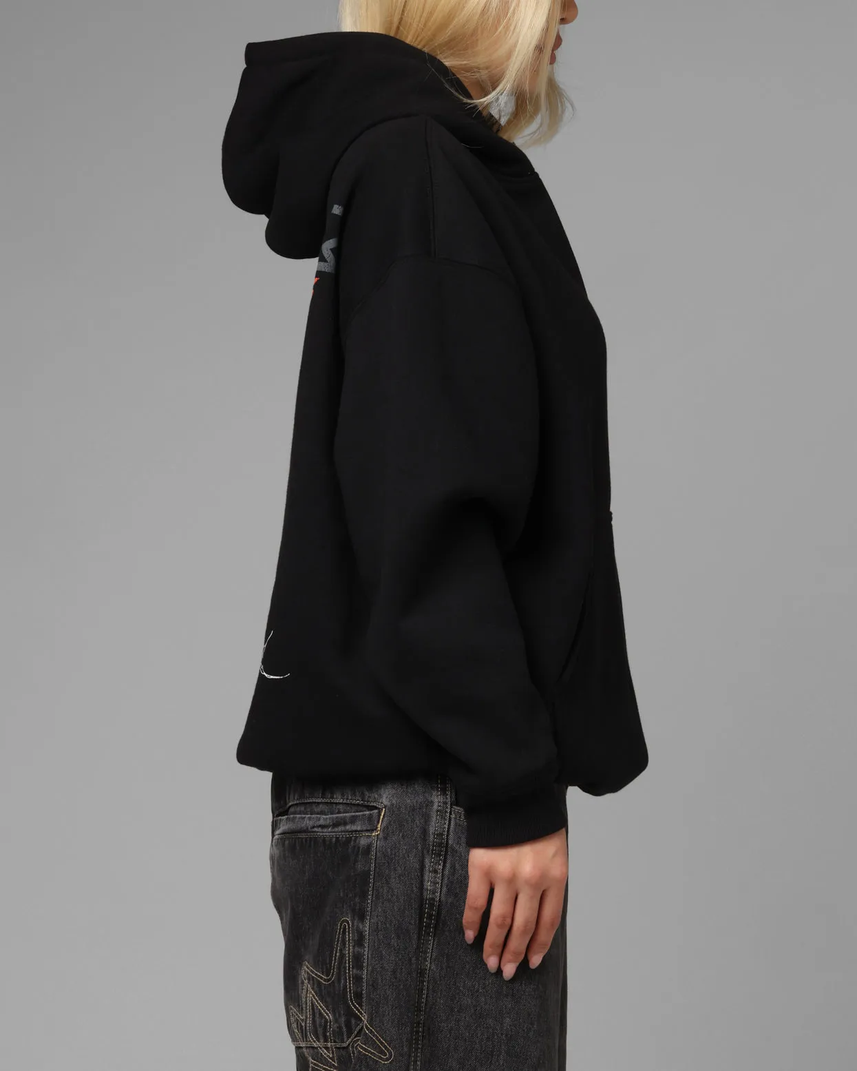 volleyball outfit Loiter Summer Motocross Hoodie Black