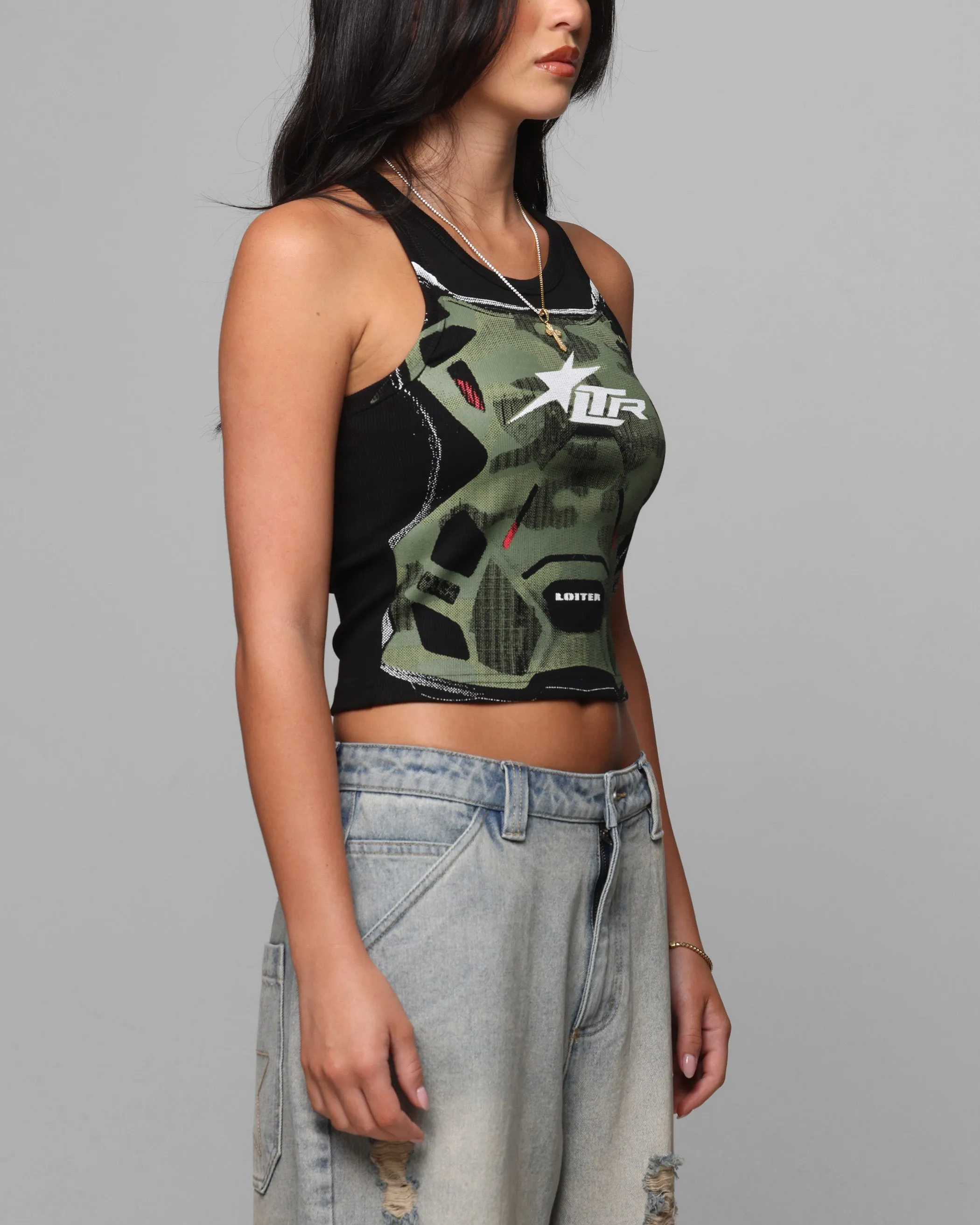 High Speed low - frequency use Loiter Women's Motorsport Tank Black