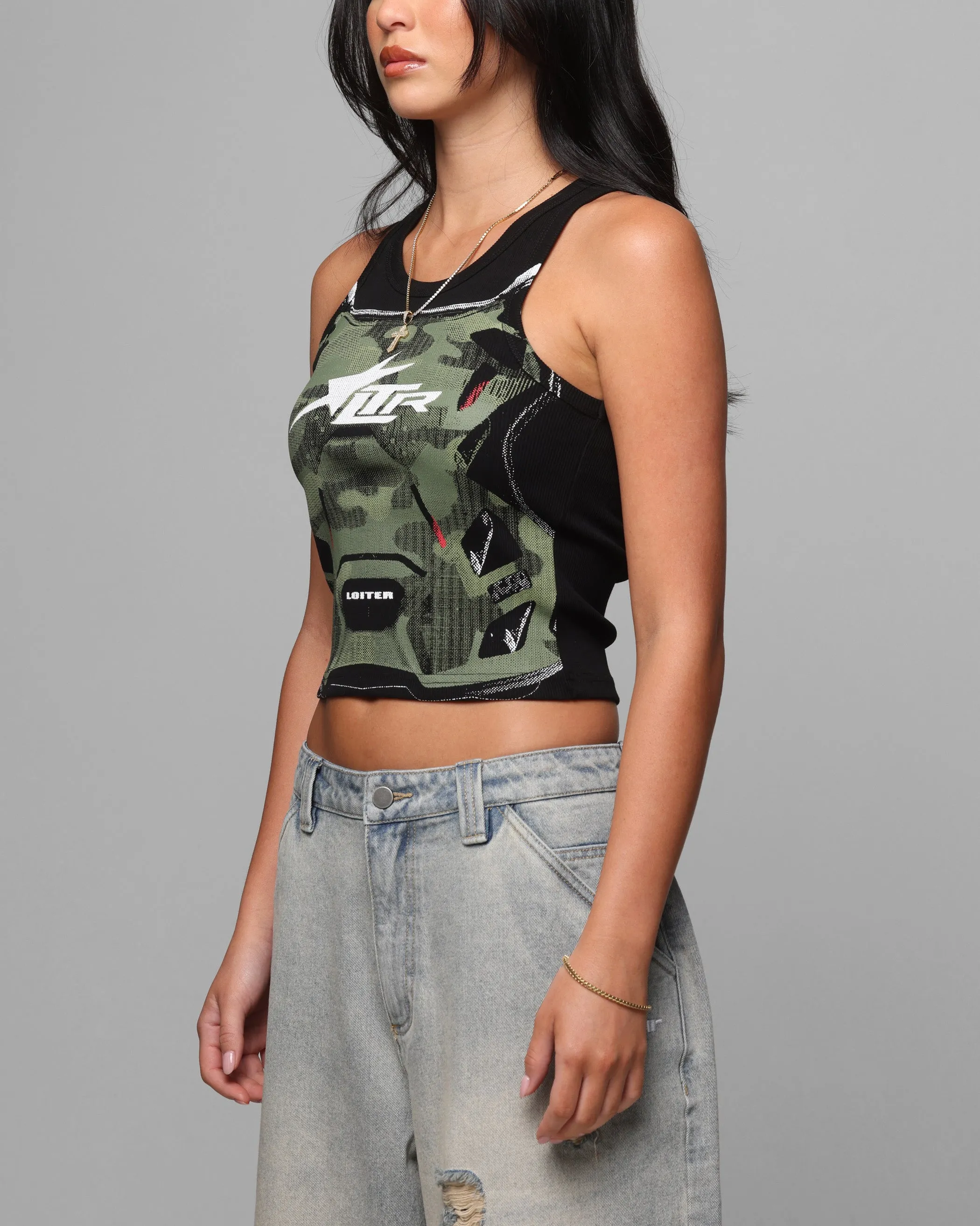 Thermoregulating Material Loiter Women's Motorsport Tank Black