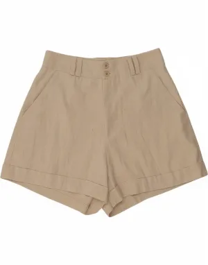 Birthday gift VINTAGE Womens High Waist Casual Shorts W28 Medium Beige