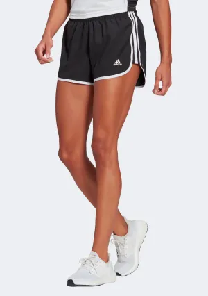 Adidas Women??s Marathon 20 4-Inch 3 Stripe Short Relaxed Waistband Cool Look