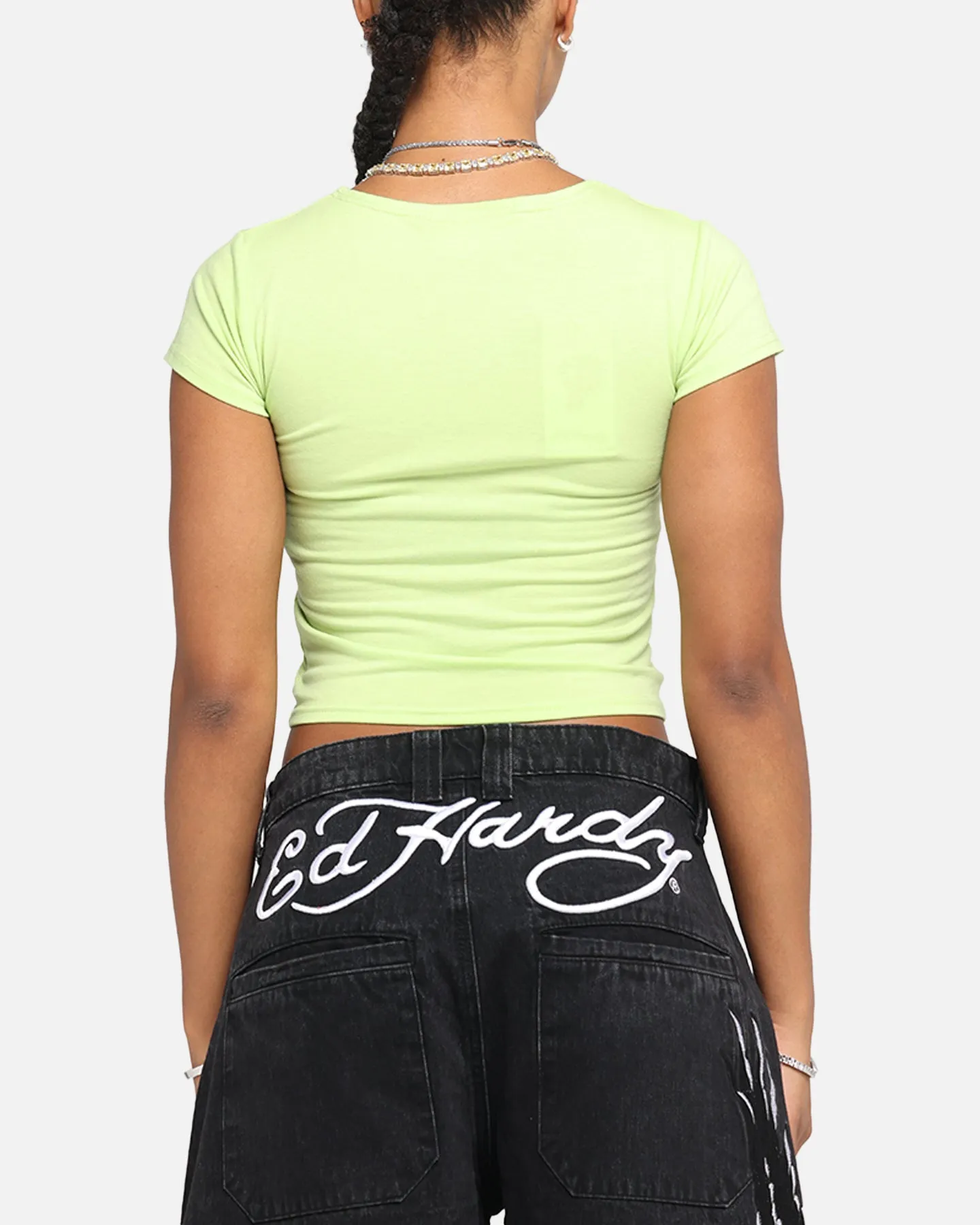 Relaxed Look Ed Hardy Women's Koi Baby T-Shirt Green