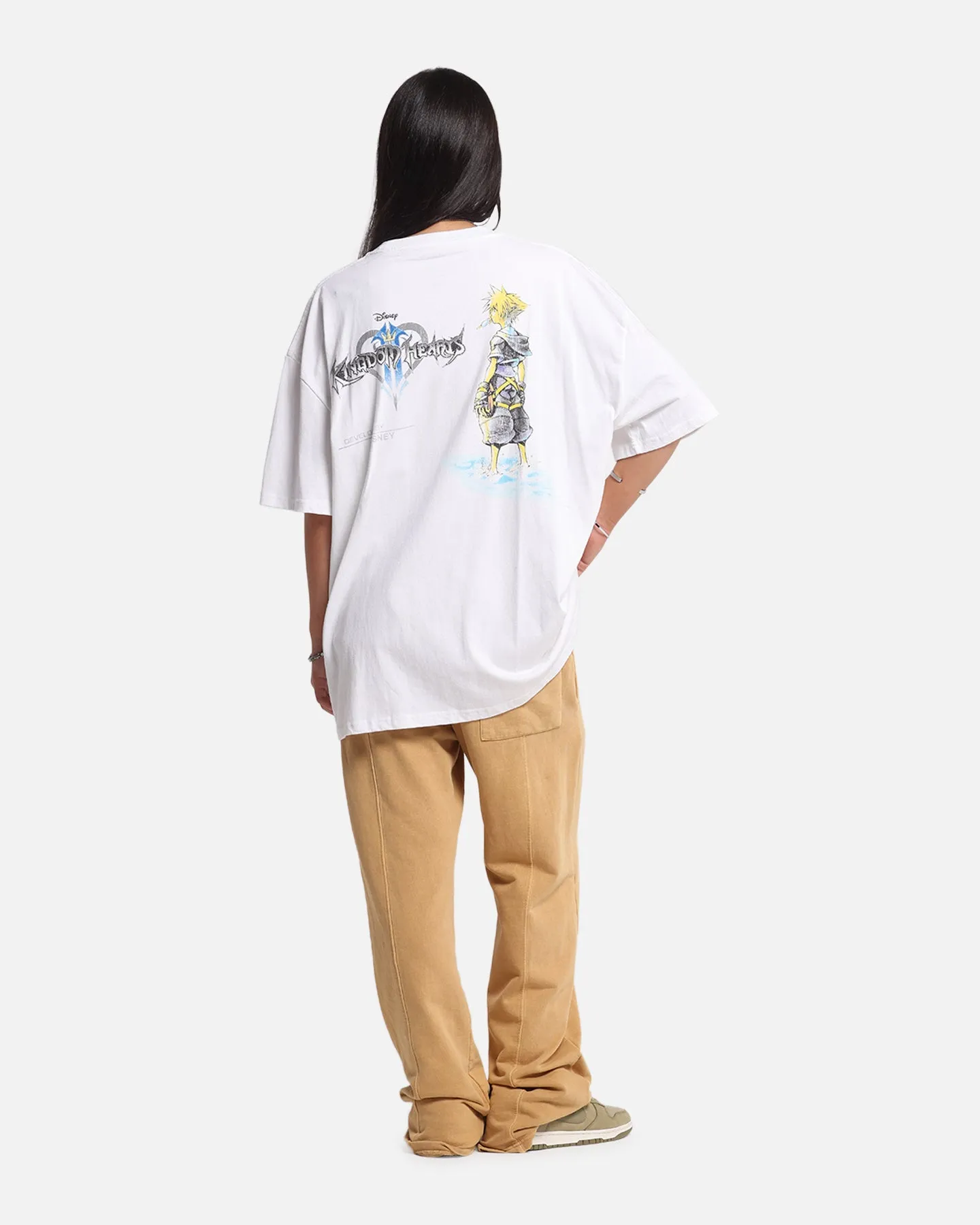 Goat Crew Disney Kingdom Hearts Disc Heavy T-Shirt White Fresh Outfit Style Skin Friendly Lining