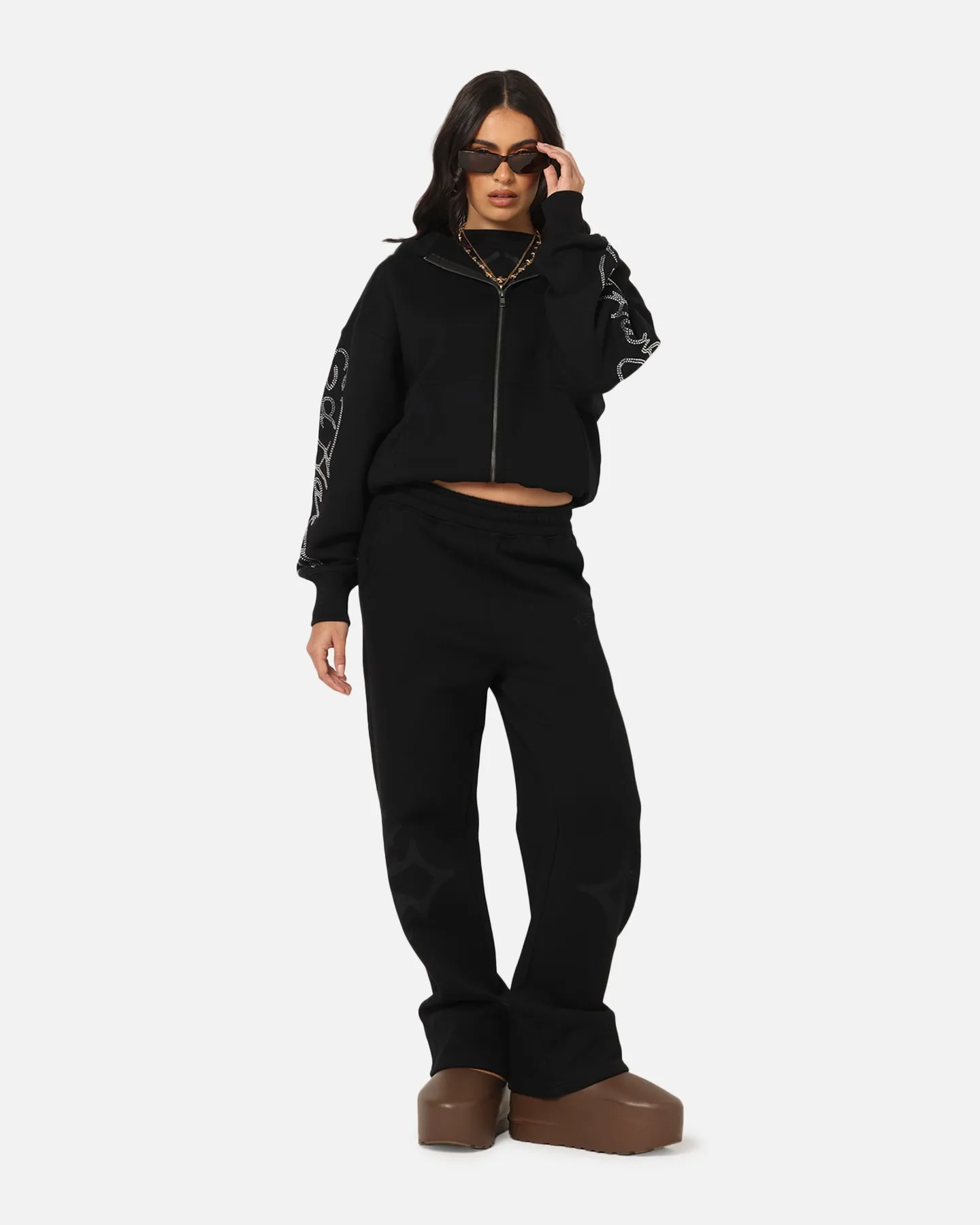 Eastern style Ed Hardy Trinity Zip Hoodie Black