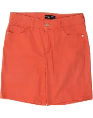LEE Womens Riders Mid Rise Denim Shorts US 12 Large W32  Orange Cotton Summer Comfort Breathable Performance Fit