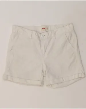 LEVI'S Womens Chino Shorts W28 Medium White Cotton Easy Layer