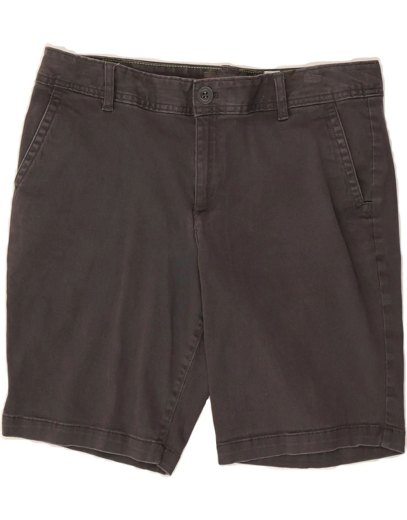 EDDIE BAUER Womens Chino Shorts US 12 Large W34 Grey Cotton Low Maintenance Fabric