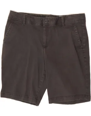 EDDIE BAUER Womens Chino Shorts US 12 Large W34 Grey Cotton Low Maintenance Fabric
