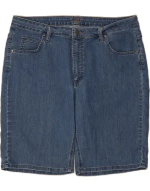 LEE Womens Riders Denim Shorts US 18 2XL W38  Blue Cotton Odor-resistant Functional Comfort