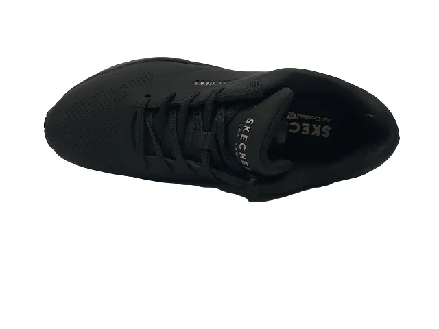 Skechers scarpa sneakers da donna Uno Stand On Air 73690BBK nero Daily Jogging