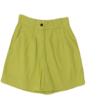Non Slip Inner Grip BENETTON Womens High Waist Pegged Chino Shorts IT 40 Small W24 Green
