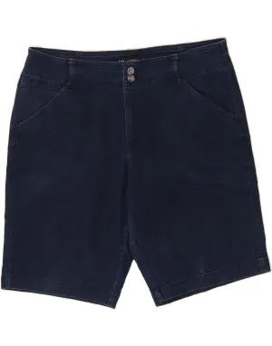 Trendy Fit Easy Match LEE Womens Mid Rise Chino Shorts US 12 Large W34  Navy Blue Cotton