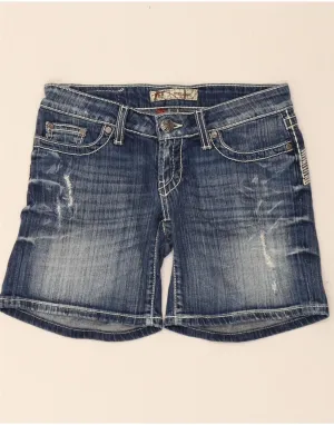 BKE Womens Denim Shorts W25 XS Blue Cotton Sandals Non Cling Material
