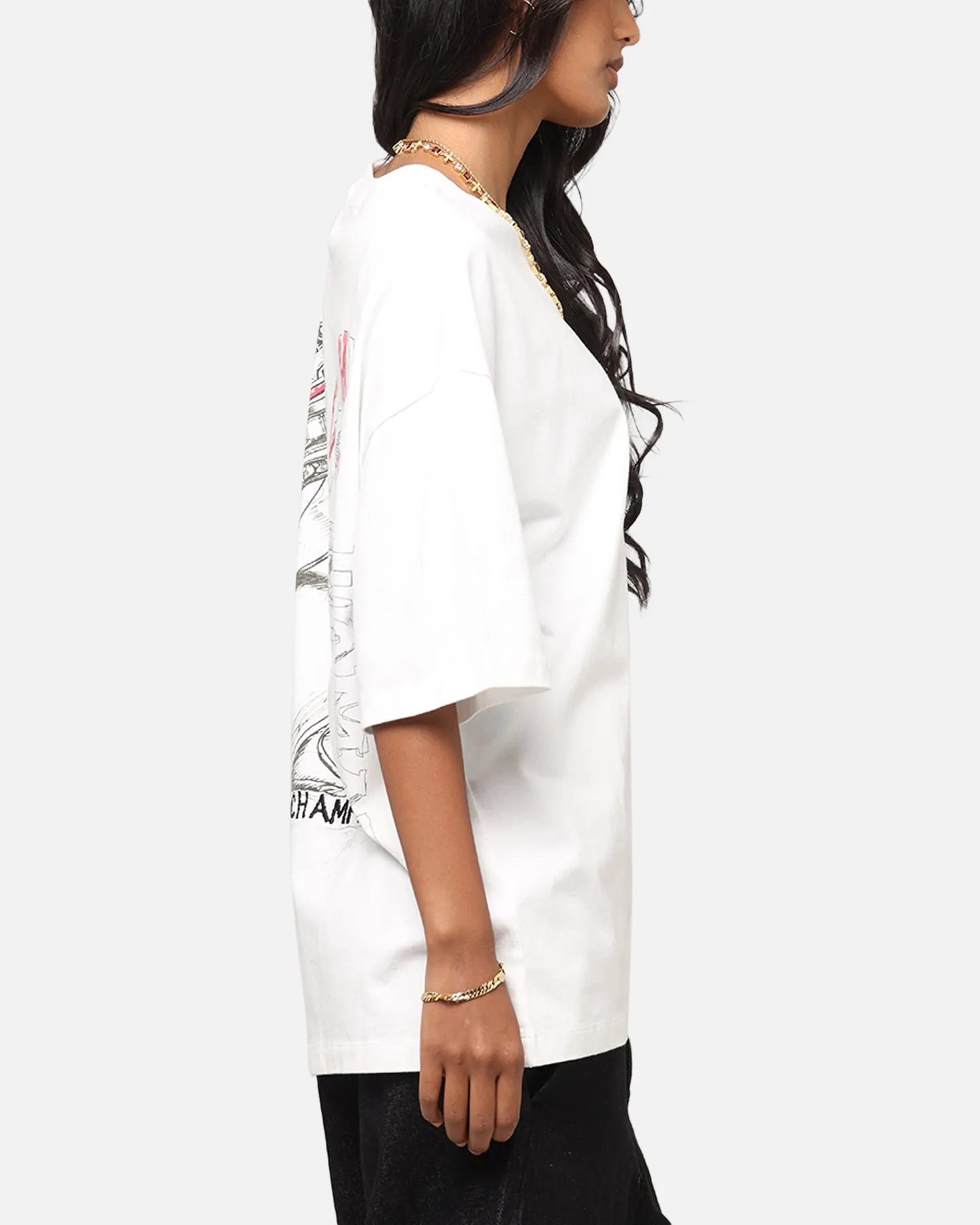 Criminal Damage Diamond Ring T-Shirt Off White Cozy Layer Breathable Cotton Fabric