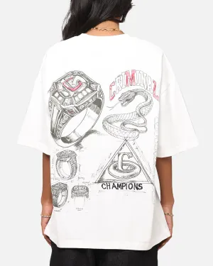 Criminal Damage Diamond Ring T-Shirt Off White Simple Yet Elegant LayeredSleeveConstruction