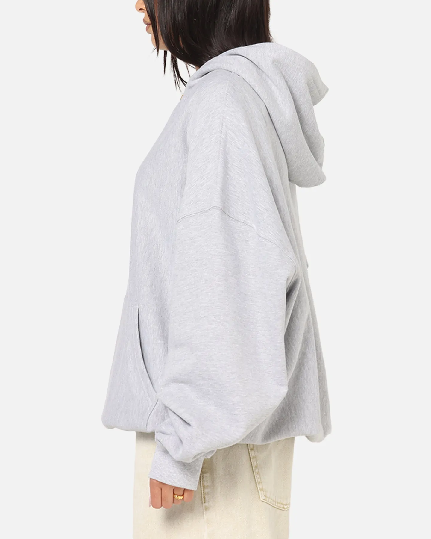 Culture Kings Oversized Hoodie Light Marle Chest pocket