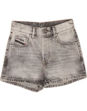 NonSlipGrip Comfortable Wear DIESEL Womens Denim Shorts W23 XS Grey Cotton