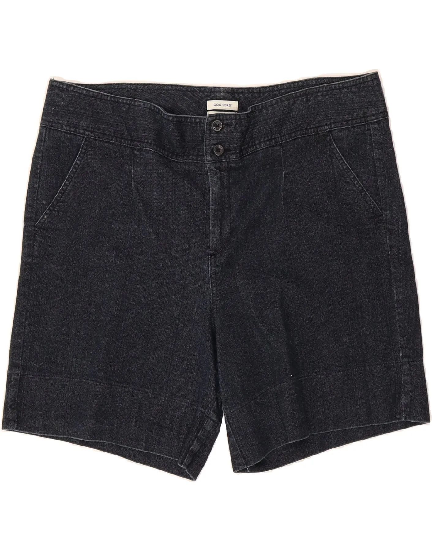 DOCKERS Womens Denim Shorts US 16 2XL W40 Navy Blue Cotton Smart Fit