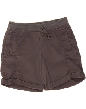 EDDIE BAUER Womens Casual Shorts US 8 Medium W30 Grey Cotton Anti Pilling Fabric
