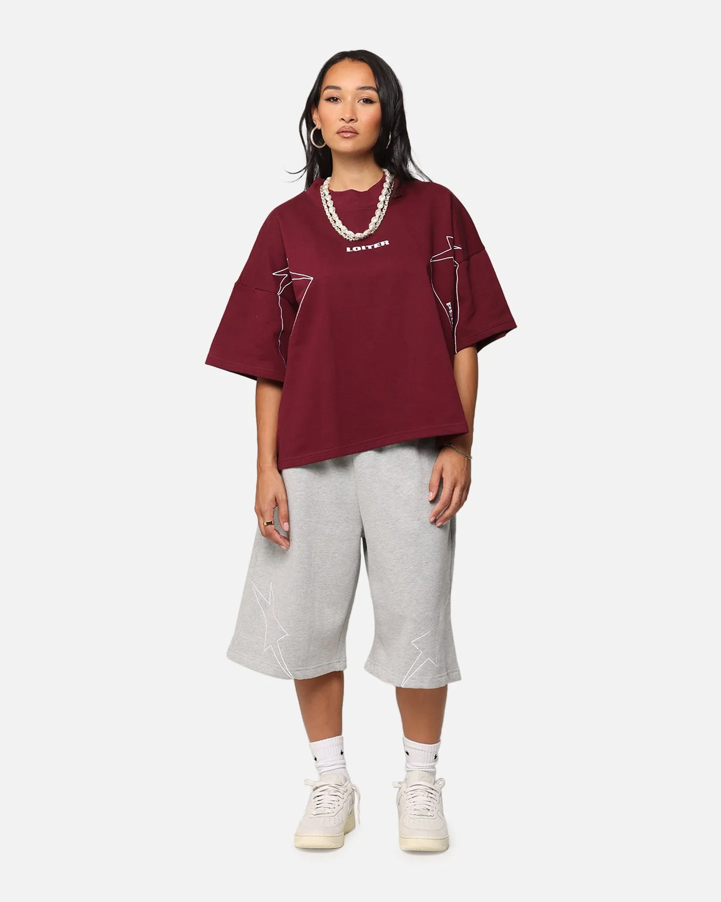 Timeless Wear Loiter Dark Performance T-Shirt Burgandy