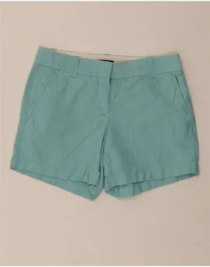 J. CREW Womens City Fit Chino Shorts US 0 XS W26 Blue Cotton Sweat Wicking Technology Anti Static Finish