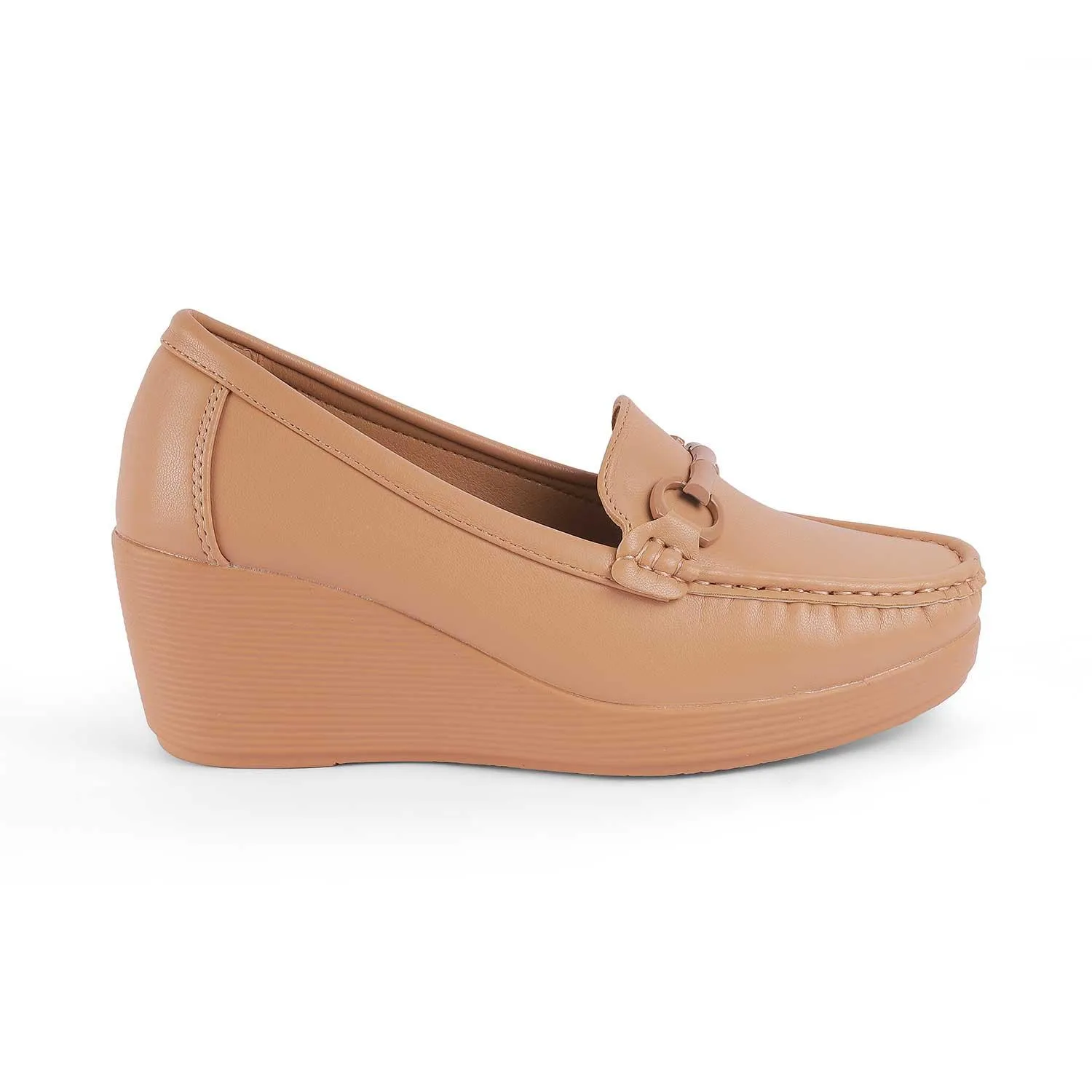 Casual Fit Trend Sprint Tresmode Trebien Tan Women's Wedge Loafers
